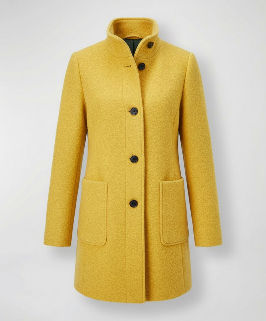 Aveline Elegant Coat in Yellow