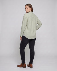 Aveline Linen Blouse with Chest Pocket