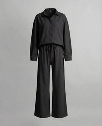 Aveline Linen Trousers in Black