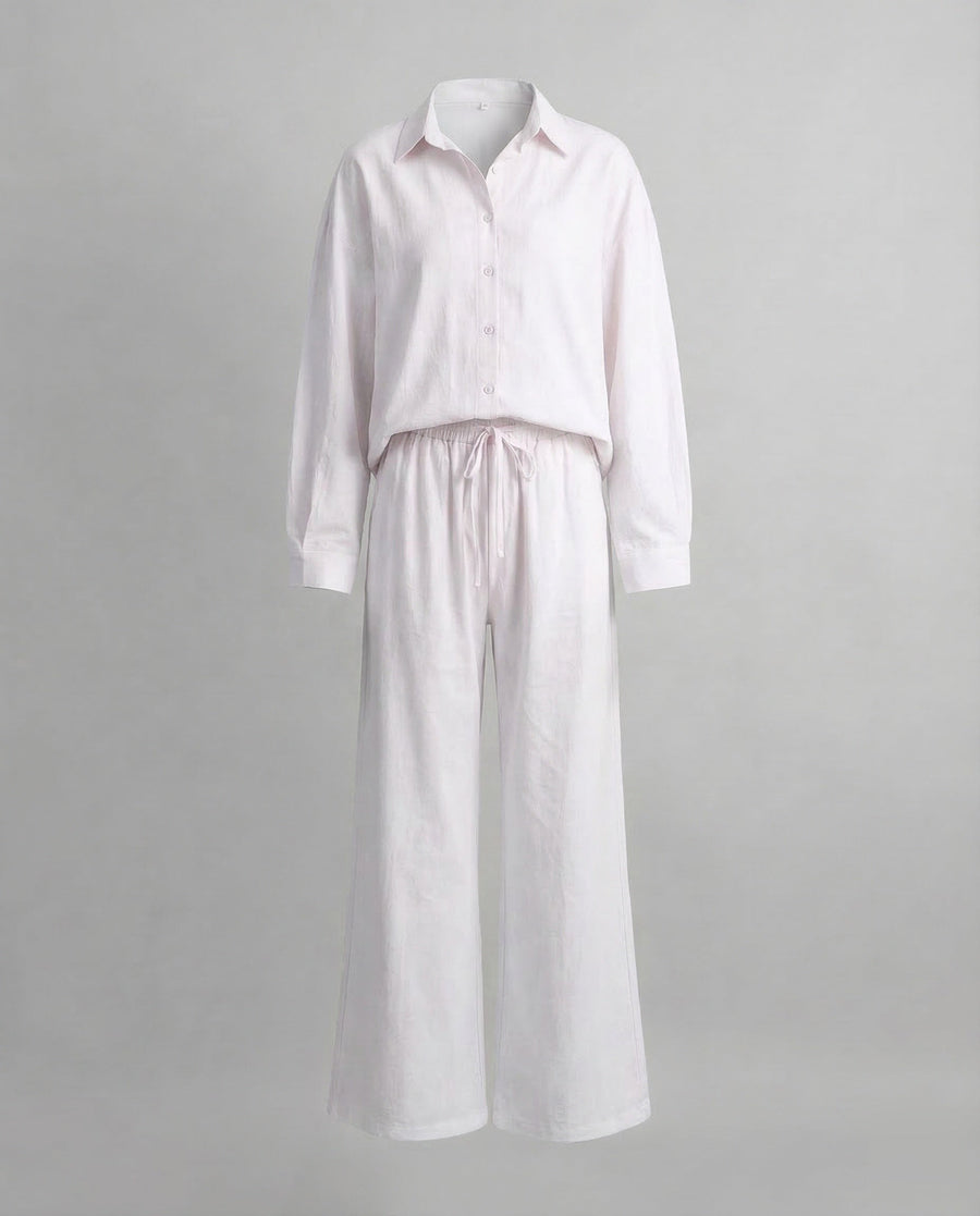 Aveline Linen Trousers in White