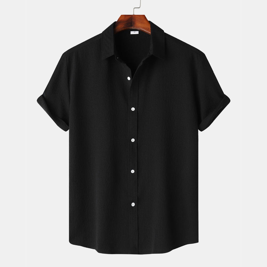 Aveline Shirt with Short Sleeve in Black