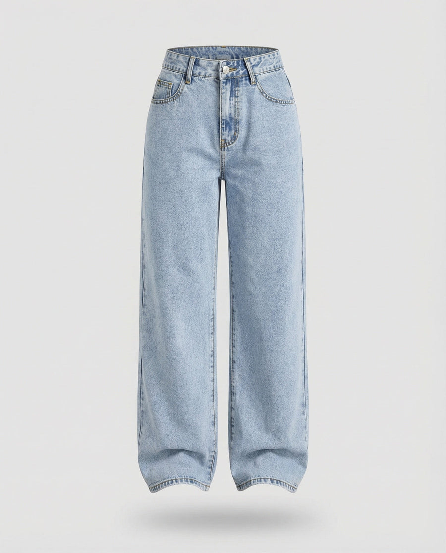 Aveline Vintage Jeans with Wide Leg in Blue