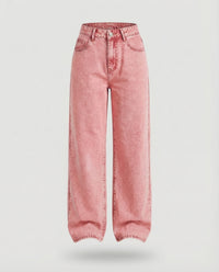 Aveline Vintage Jeans with Wide Leg in Pink