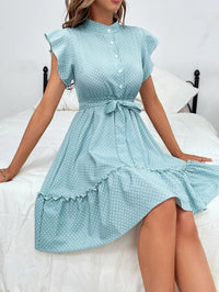 Adalind | Women's Tiered Belted Mini Sundress