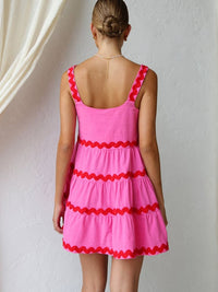 Adelais | Women's Tiered Square Neck Mini Sundress