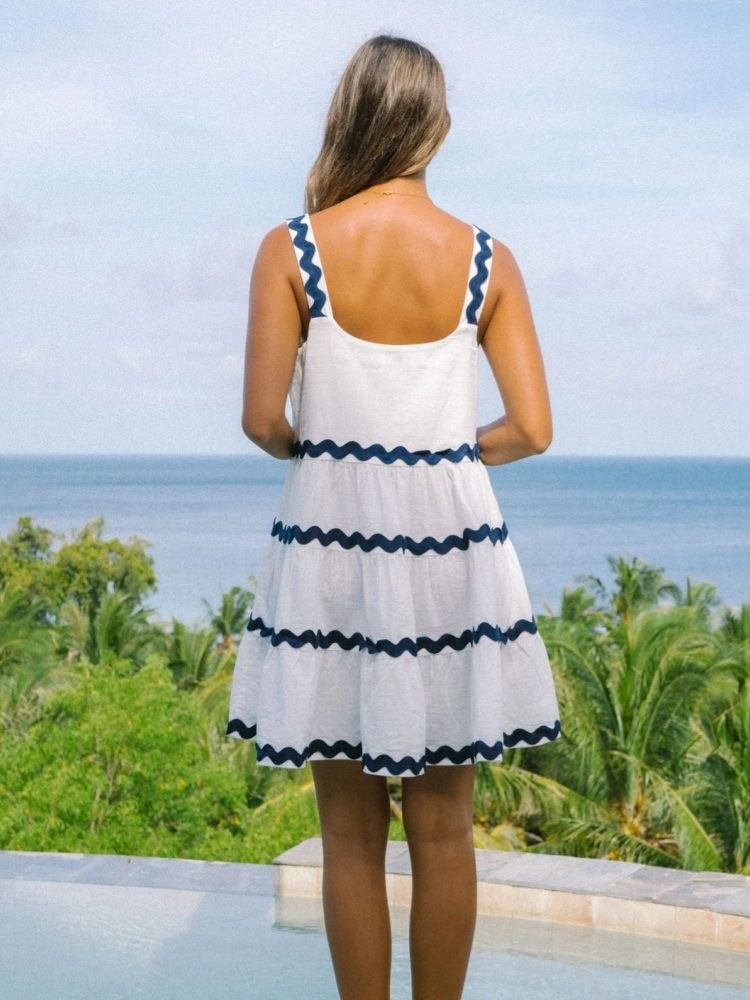 Adelais | Women's Tiered Square Neck Mini Sundress