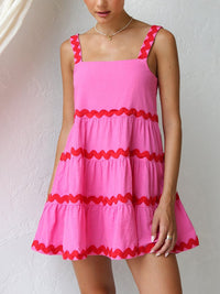 Adelais | Women's Tiered Square Neck Mini Sundress