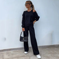 Adelais | Women's Two-Piece Set in Black