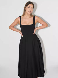 Adriana | Women's Flowing Maxi Dress in Black