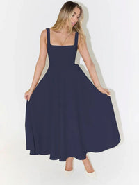 Adriana | Women's Flowing Maxi Dress in Marine Blue