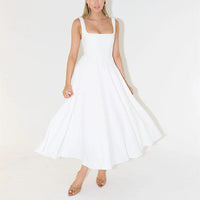 Adriana | Women's Flowing Maxi Dress in White