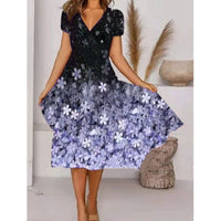 Adriana | Women's V-Neck Floral Summer Dress