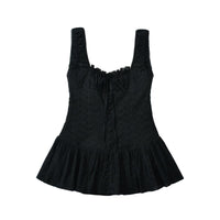 Adriane | Women's Ruffle Shirt in Black