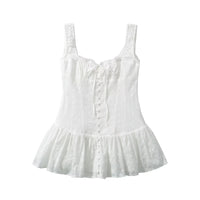Adriane | Women's Ruffle Shirt in White