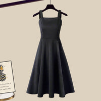 Aefre | Women's Sleeveless Dress with Cropped Cardigan Outfit Set