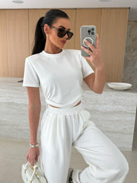 Aefre | Women's Joggers in White