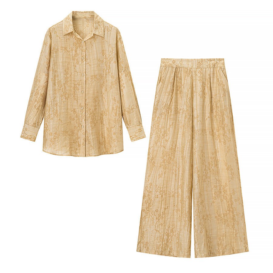 Agata | Women's Floral Two-Piece Set in Yellow