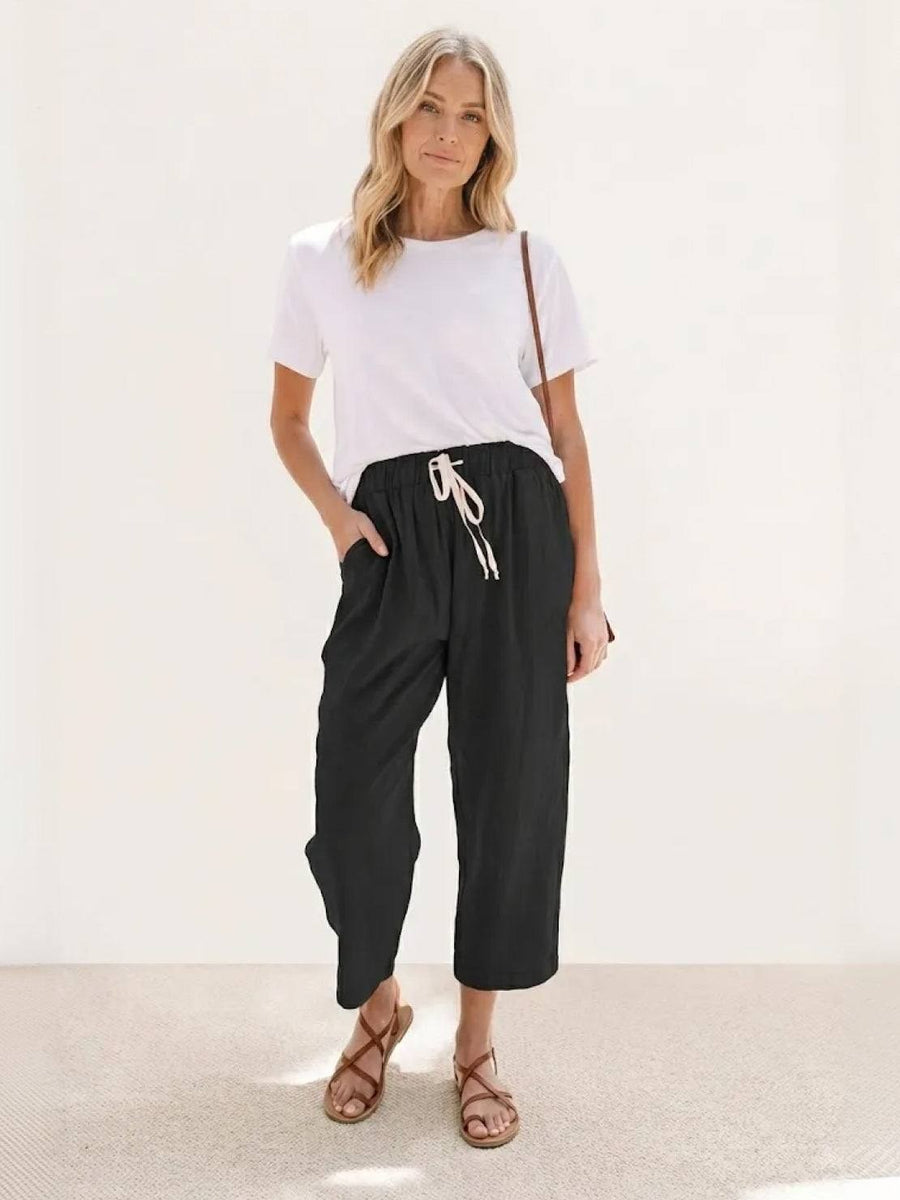 Aglaia | Women's Drawstring Slim Fit Pants