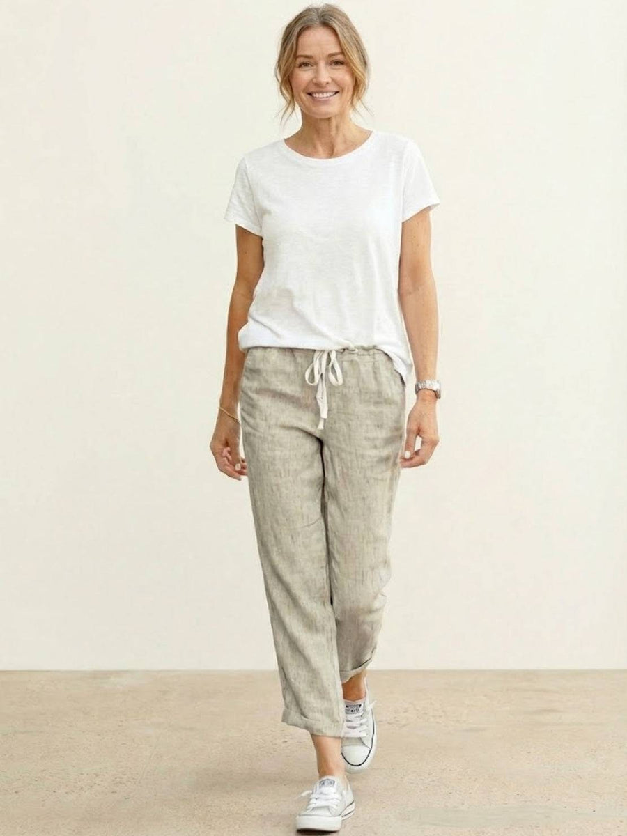 Aglaia | Women's Drawstring Slim Fit Pants