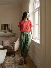 Aglaia | Women's Drawstring Slim Fit Pants