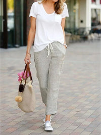 Aglaia | Women's Drawstring Slim Fit Pants