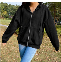 Aileen | Women's Pockets Hooded Comfortable Casual Jacket in Black