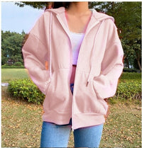 Aileen | Women's Pockets Hooded Comfortable Casual Jacket in Pink