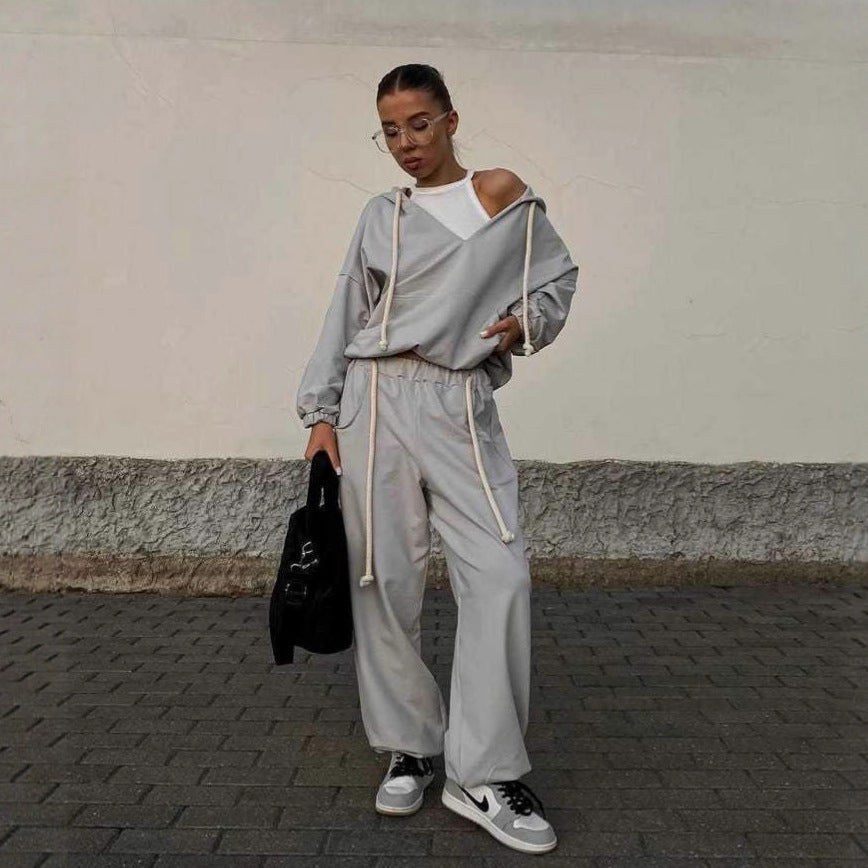 Alaia | Women's Pockets Hooded Two-Piece Set