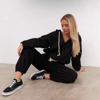 Alaia | Women's Pockets Hooded Two-Piece Set