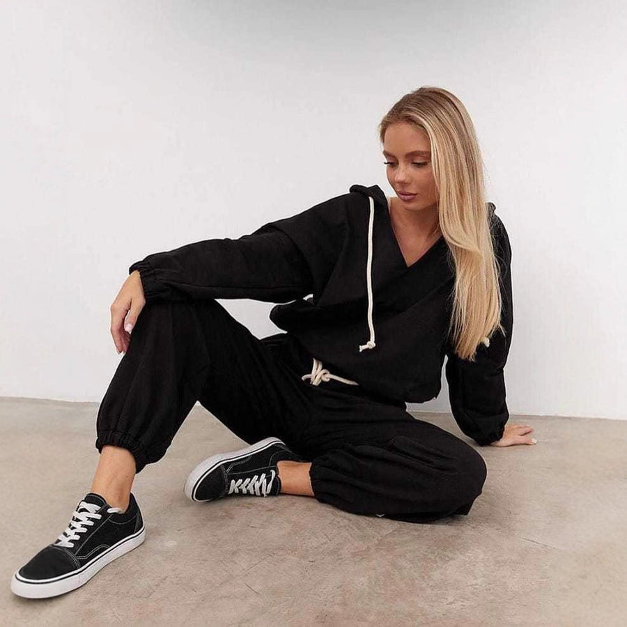 Alaia | Women's Pockets Hooded Two-Piece Set