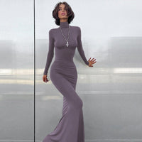 Alarice | Women's Bodycon Elegant Maxi Dress in Purple