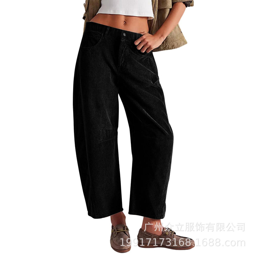 Alba | Women's Pockets Comfortable Pants – Dress Pants in Black