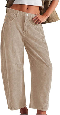 Alba | Women's Pockets Comfortable Pants – Dress Pants in Khaki