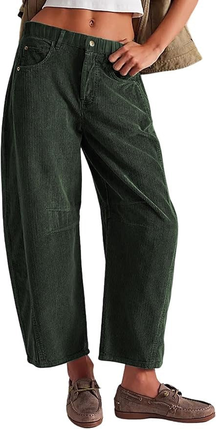 Alba | Women's Pockets Comfortable Pants – Dress Pants in Light Green
