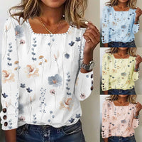 Alba | Women's Button Detail Floral Blouse