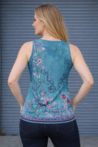 Alberta | Women's Button Detail Floral Blouse in Multicolor