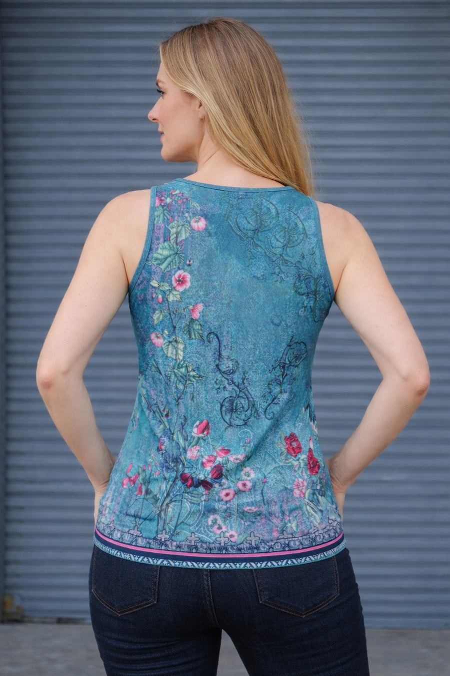 Alberta | Women's Button Detail Floral Blouse in Multicolor