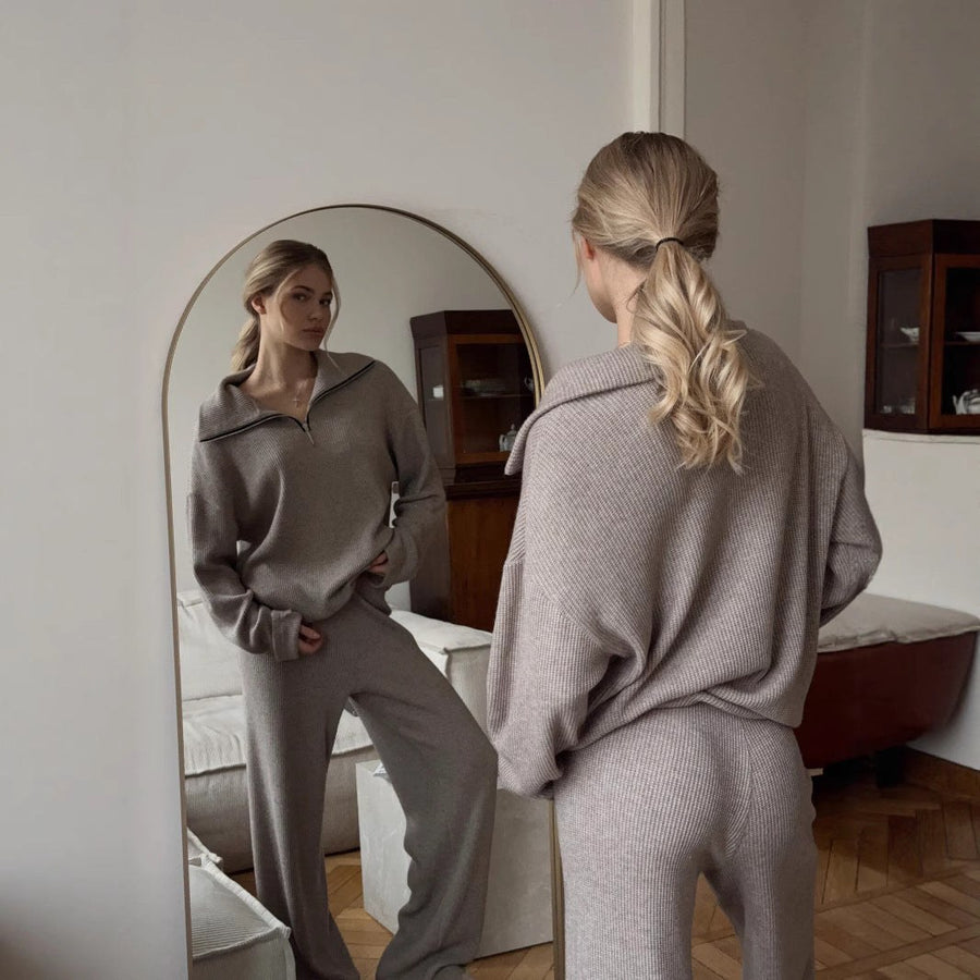 Aldara | Women's Zip Knit Two-Piece Set
