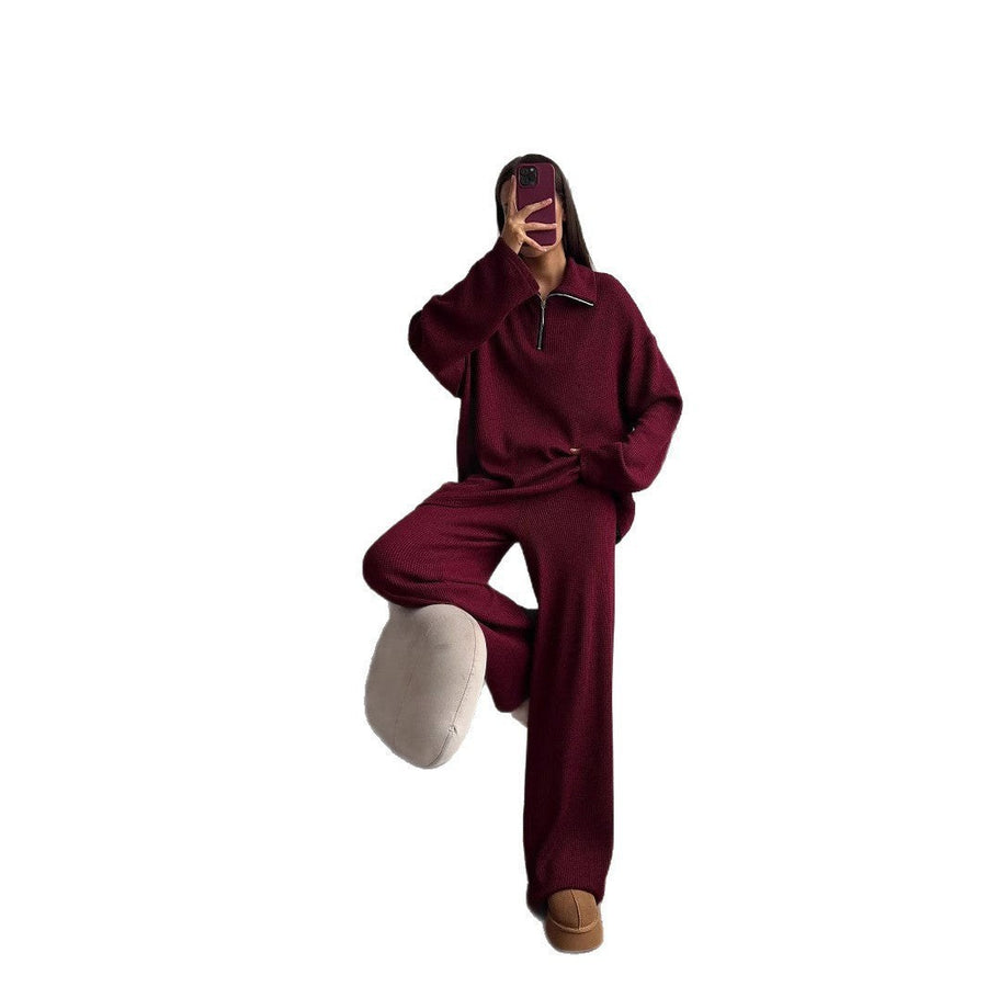 Aldara | Women's Zip Knit Two-Piece Set