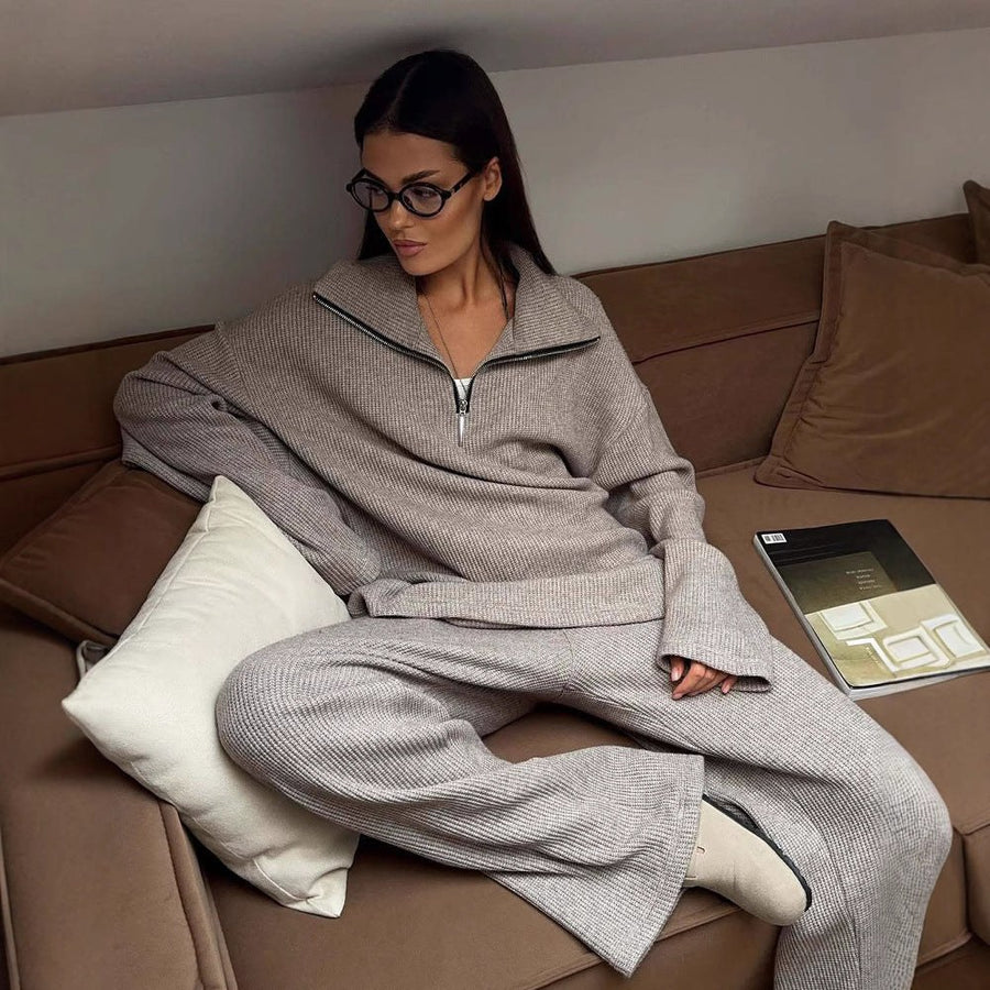 Aldara | Women's Zip Knit Two-Piece Set