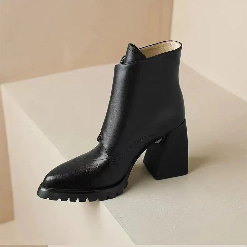 Alessia | Women's Ankle Block Heel With Strap Detail Boots
