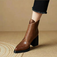 Alessia | Women's Ankle Block Heel With Strap Detail Boots