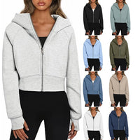 Alessia | Women's Zip Short Sleeve Hooded Comfortable Hoodie