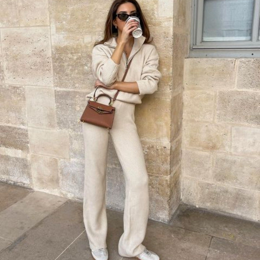 Alethea | Women's Zip Knit Two-Piece Set