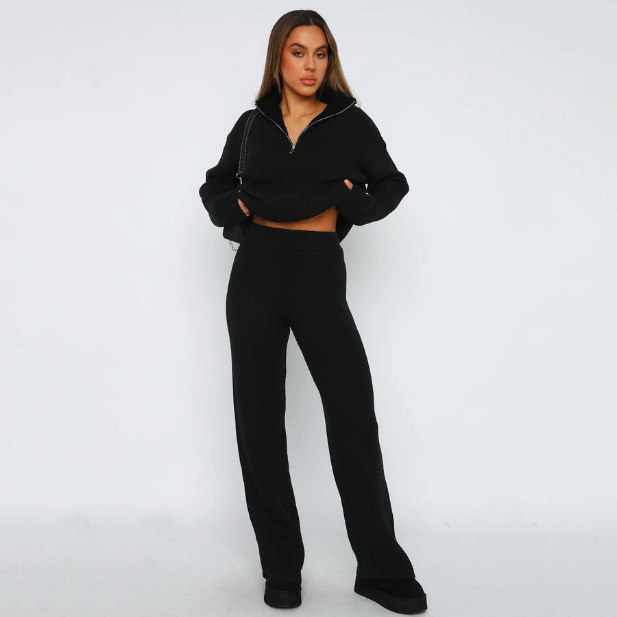 Alethea | Women's Zip Knit Two-Piece Set