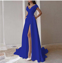 Alethia | Women's V-Neck Slit Elegant Maxi Dress