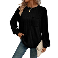 Alexia | Women's Long Sleeve Comfortable Top in Black