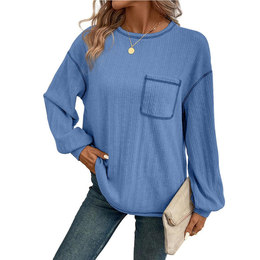 Alexia | Women's Long Sleeve Comfortable Top in Blue