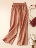 Alfhild | Women's Wide Leg Drawstring Waist Pants