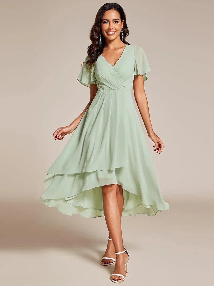 Alfonsina | Women's Asymmetric Flowing Elegant Midi Dress